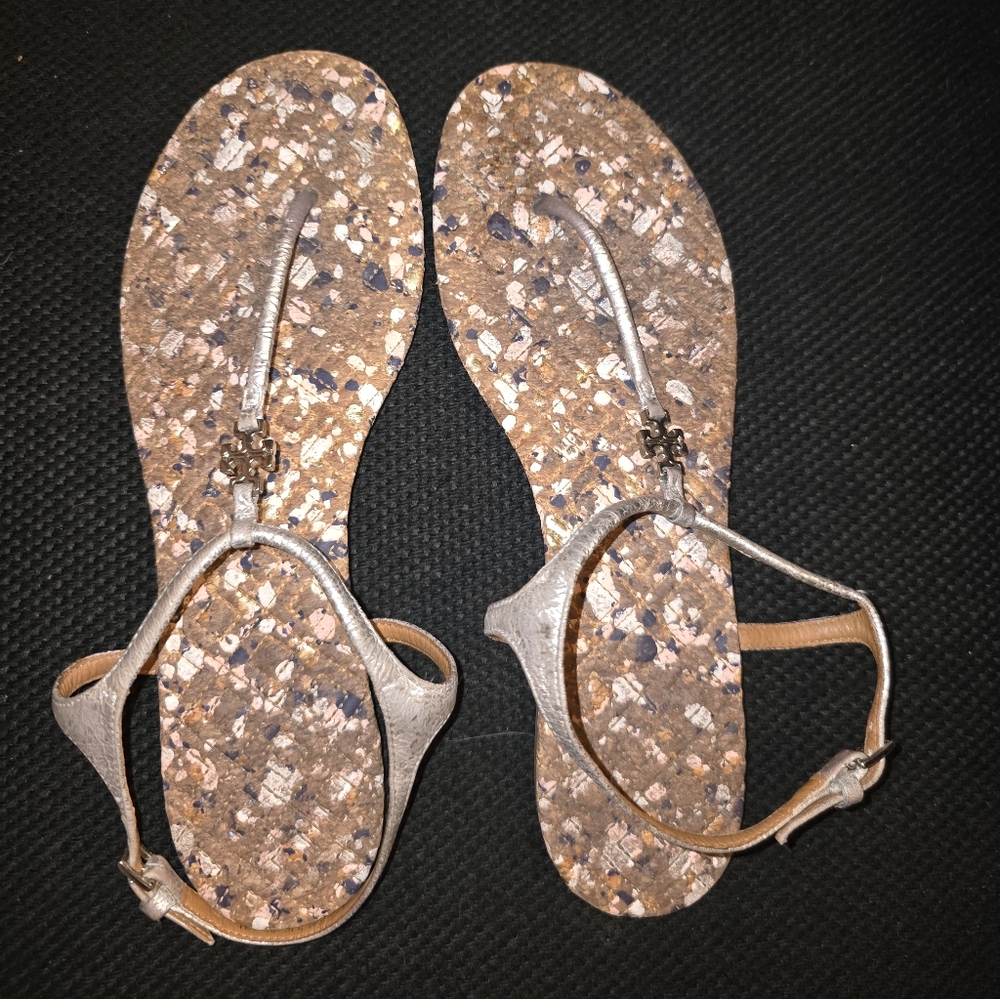 Tory Burch Tan and Brown Sandals